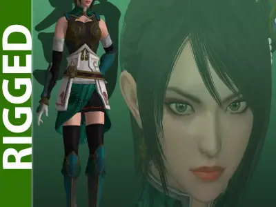 Xing 3D Rigged Model 3D model