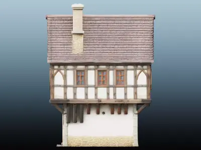 Medieval Stylized House PBR - EM-19 3D model