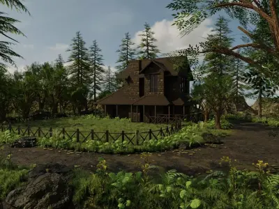 House Scene 3D model