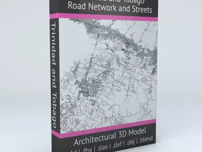 Trinidad and Tobago Road Network and Streets 3D model