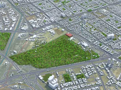 Noida City Uttar Pradesh India Low-poly 3D model