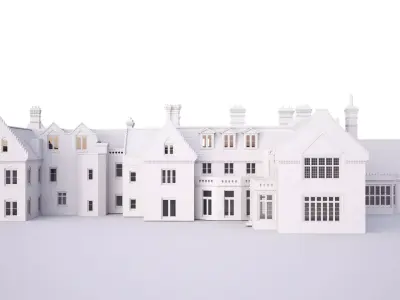 British House Broadoaks Mansion 3D model