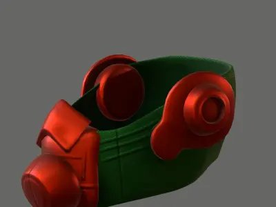 Gas mask helmet 3d model scifi Low-poly  Low-poly 3D model 230