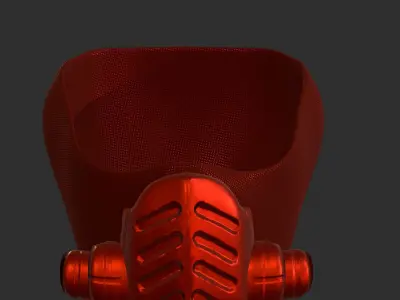 Gas mask helmet 3d model scifi Low-poly  Low-poly 3D model