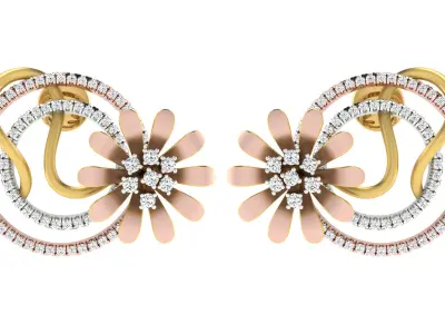 Women Pendant Earring Sets 3dm STL OBJ FBX Renders Details 3D print model 22