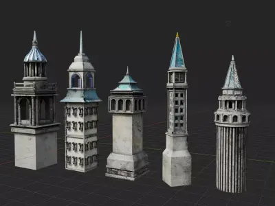 Western classical architecture 3D model