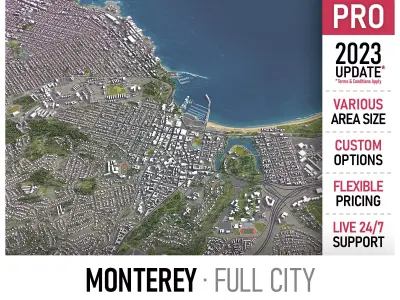 Monterey Low-poly 3D model