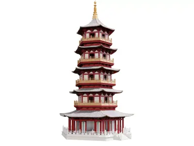 Japan Pagoda Tower 3D model
