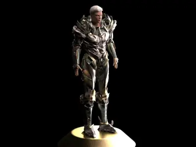 Scifi Transformation of people Low-poly 3D model