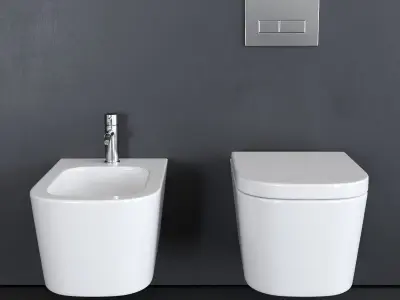 GALASSIA MEG11 Wall-Hung WC art 5411 art 5412 Low-poly 3D model