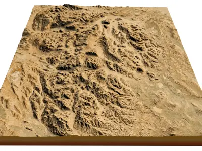 Desierto del Diablo 3d model terrain Low-poly 3D model