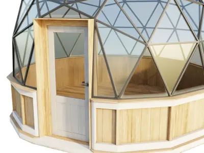 Geodesic dome Greenhouse 3D model