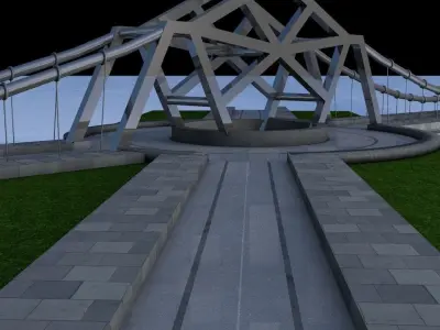 Roundabout bridge 3D model
