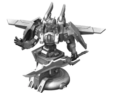 Future World - Mechanical and Mechanical Statue 04 3D model