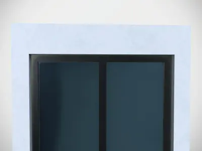 Glass Window Frame Low-poly 3D model