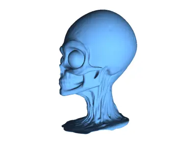 Interstellar Being Skull 3D print model