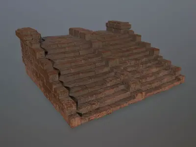 stairs 02 Low-poly 3D model