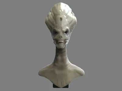 Alien Bust 10 3D print model