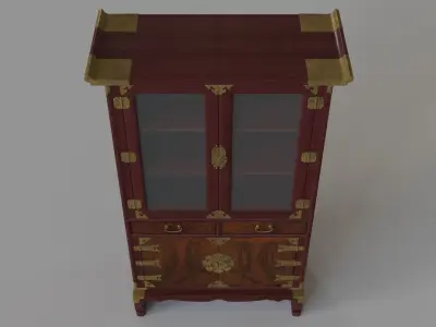 Antique China Cabinet 3D model