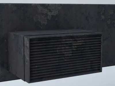 Air Conditioning System Ventilator Element Low-poly 3D model