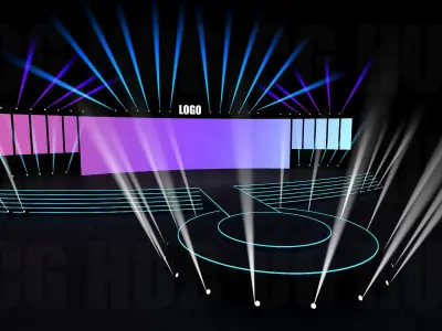 Event stage design 3D model