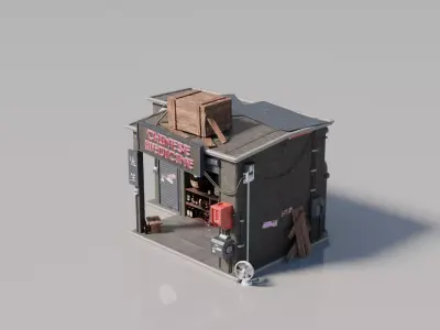 Cyberpunk House 2 3D model