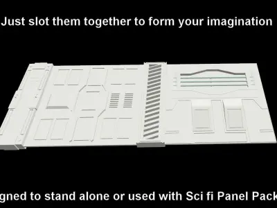 Low-Poly Sci-fi Column Pack Low-poly 3D model