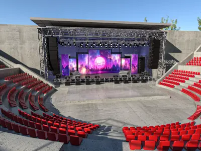 Amphitheater Concert Stage 3D model