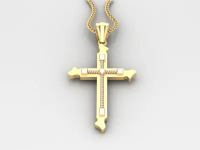 Cross Light Gold 4CP077 3DM STL 3D model