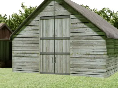 Old Wooden House - Farm Low-poly 3D model