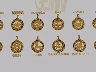 Zodiac Master Collection 12-Piece Set 3D print model