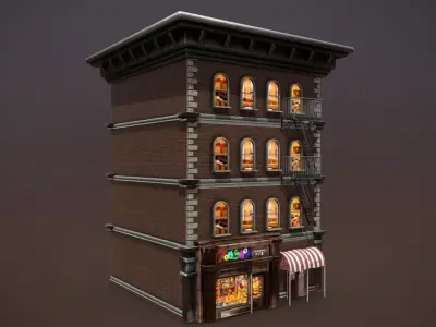 Urban City Building 2 Low-poly 3D model