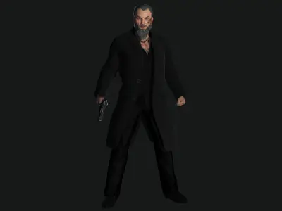 AAA 3D REALISTIC ASIAN JAPANESE MAN CHARACTER - OLD YAKUZA