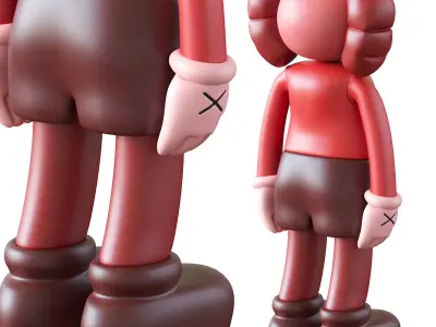 Kaws Red Blush Companion 2016 3D model