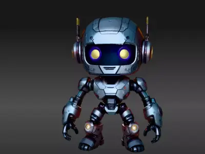 Robot Stylized Game-Ready Robot Character 3D Model Low-poly 3D model
