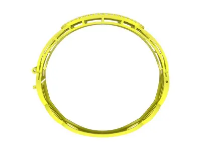 Interlocking Oval Pave Diamond Statement Ring 6444 3D print model