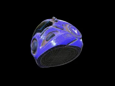 Helmet BORZ Police Low-poly 3D model