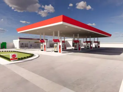 Gas Station 3D model