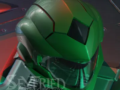 Mobile Suit Gundam 00 season2 Celestial Being pilot helmet 3D print model