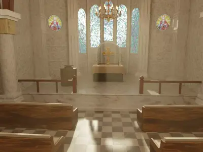 Church Set  Chapel of Soft Light 3D model