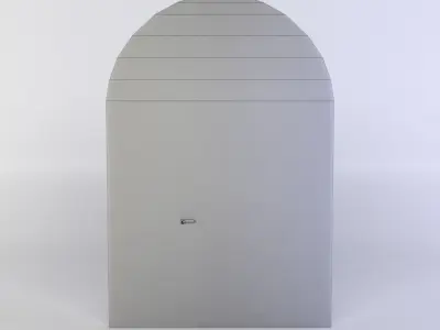 Door wooden with ornate details Low-poly 3D model