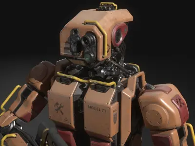 Robot M71 Low-poly 3D model