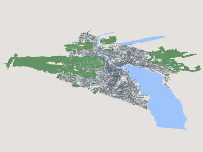 Lucerne City Switzerland 3D model