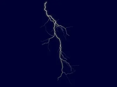 Realistic 3D Lightning CA-13 Low-poly 3D model