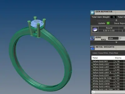 Thin Solitaire Dainty Engagement Ring  3D print model