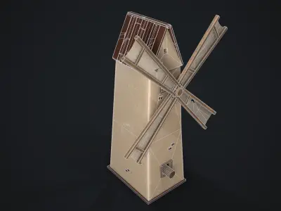 StylizedWindmill windmill Low-poly 3D model