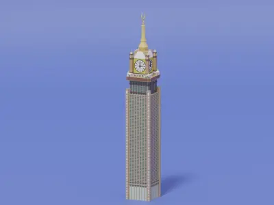 Abraj Al Bait Tower Mecca Saudi Arabia 3D model