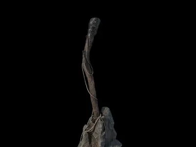 Fantasy torches  kit with PBR  V-ray render setup 3D model