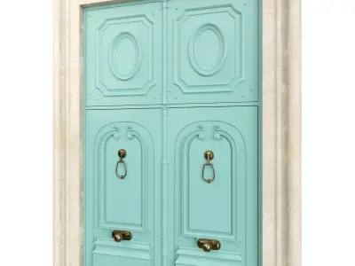 Entrance classic door 74 3D model