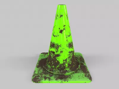 Traffic Cone V1 - 004 Low-poly 3D model